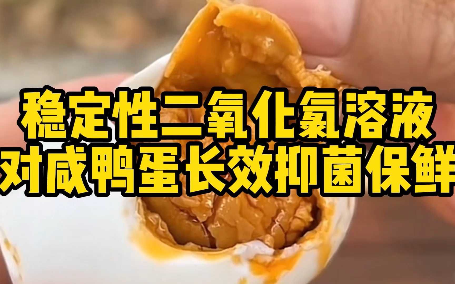 Application of chlorine dioxide in the preservation of duck eggs